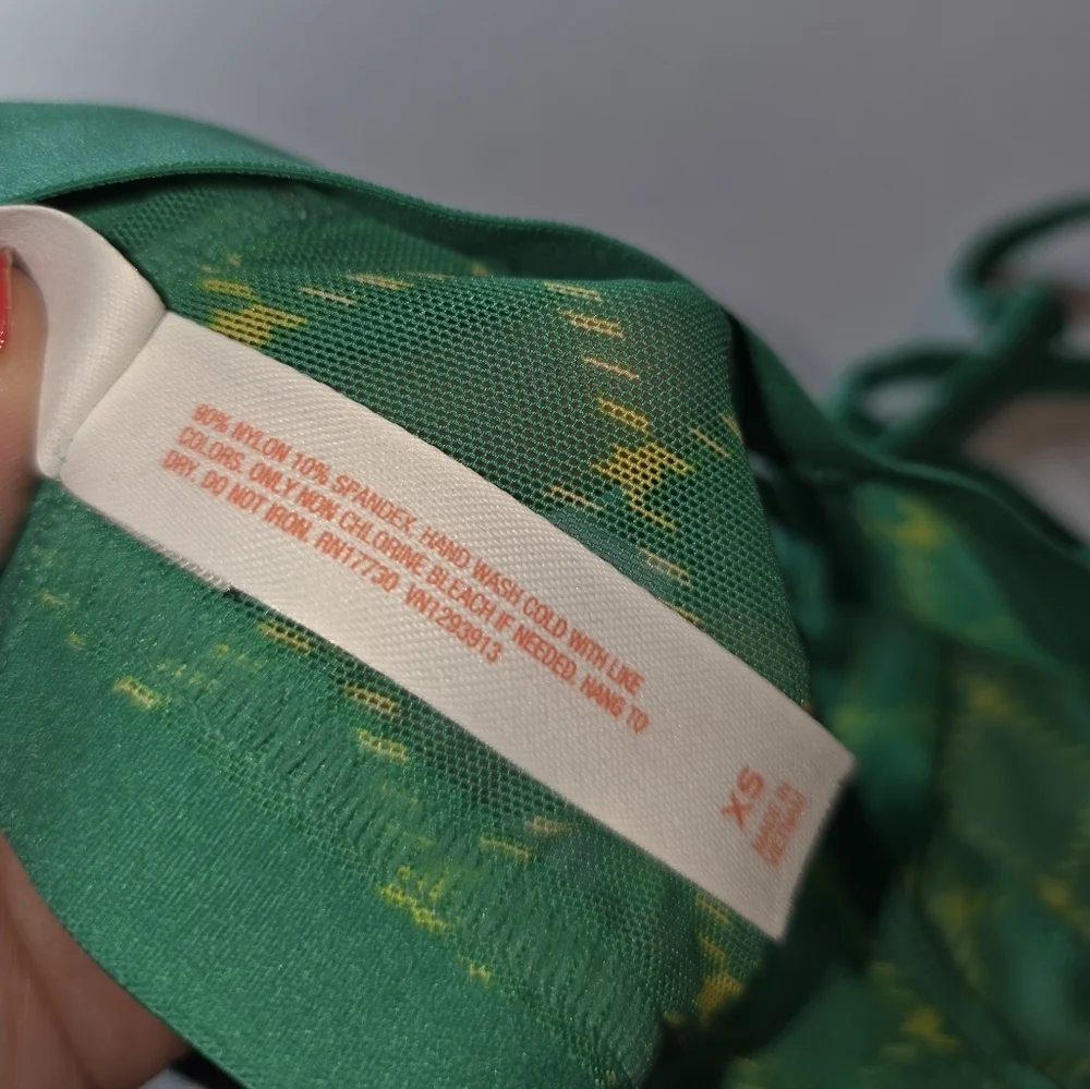 Colsie Size XS Green Bralette NWOT